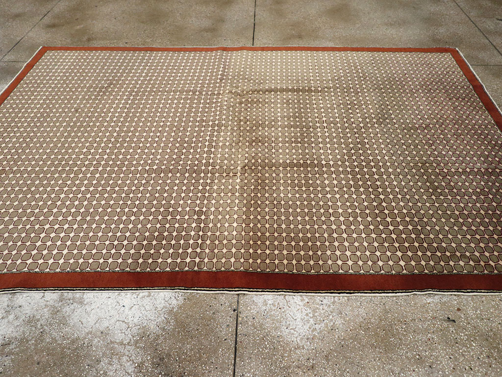 Vintage Anatolian Deco Carpet, No.18855 - Gss