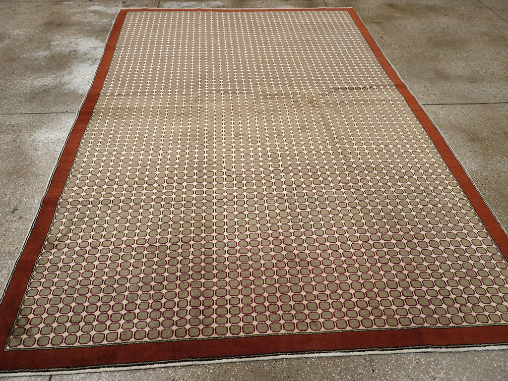 Vintage Anatolian Deco Carpet, No.18855 - Gss