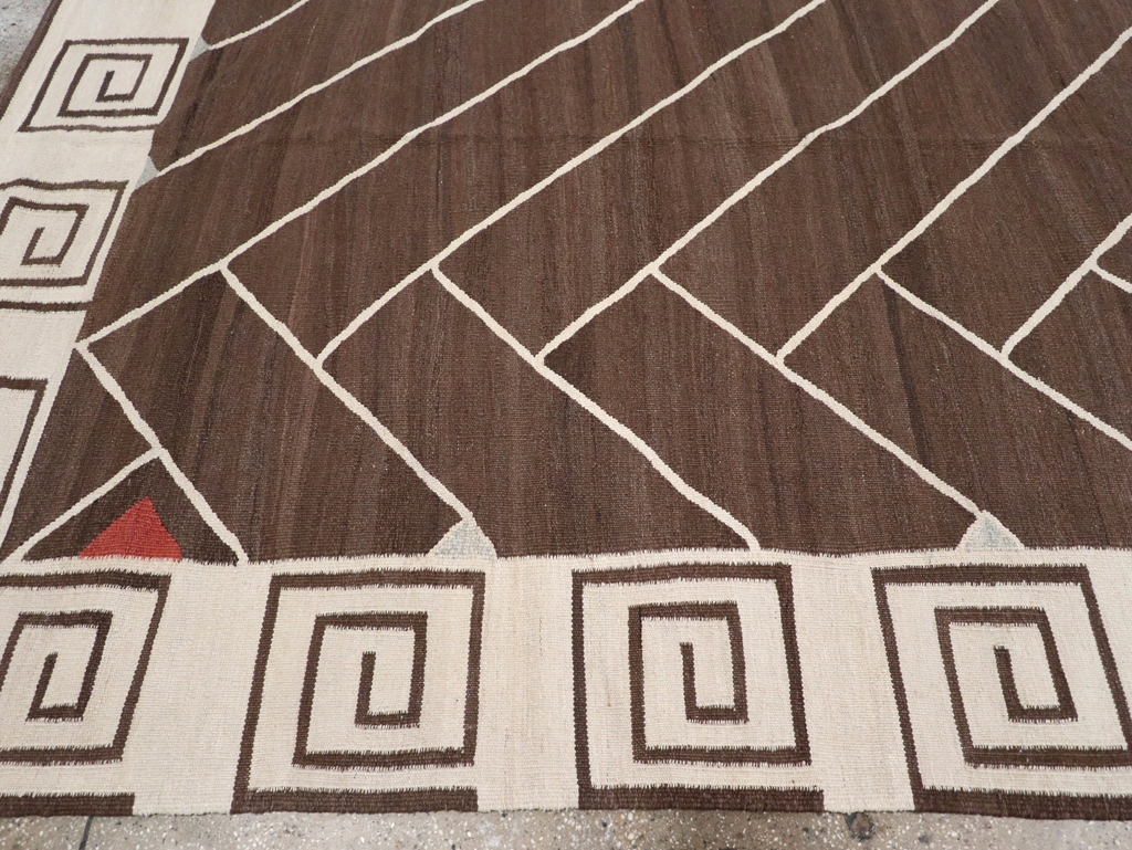 Vintage Persian Modernist Flatweave Kilim, No.18872 - Gss