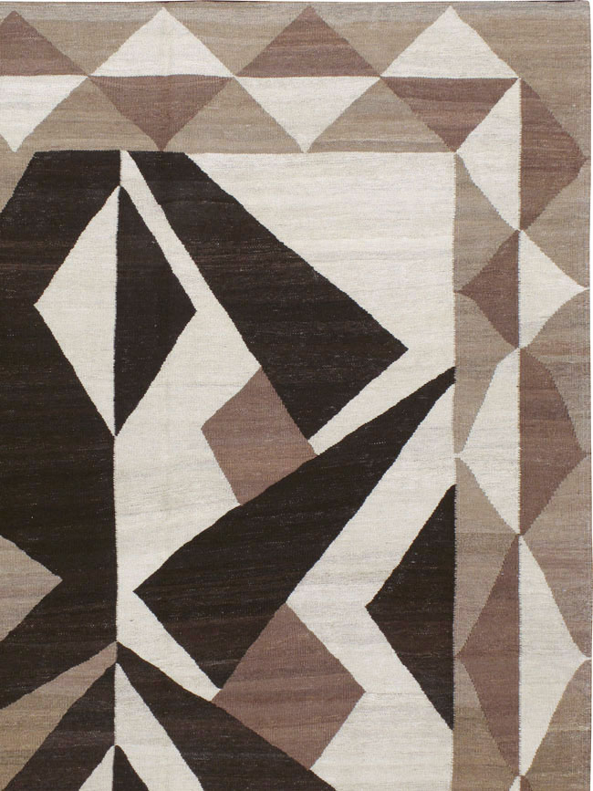 Vintage Persian Modernist Kilim, No.18890 - Gss