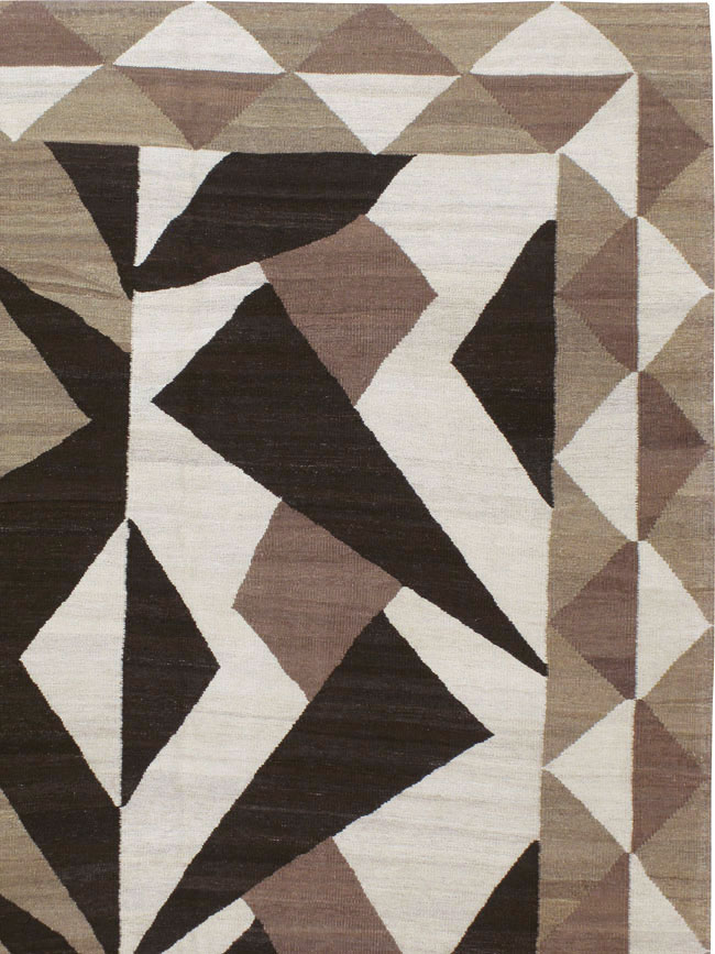 Vintage Persian Modernist Kilim, No.18890 - Gss