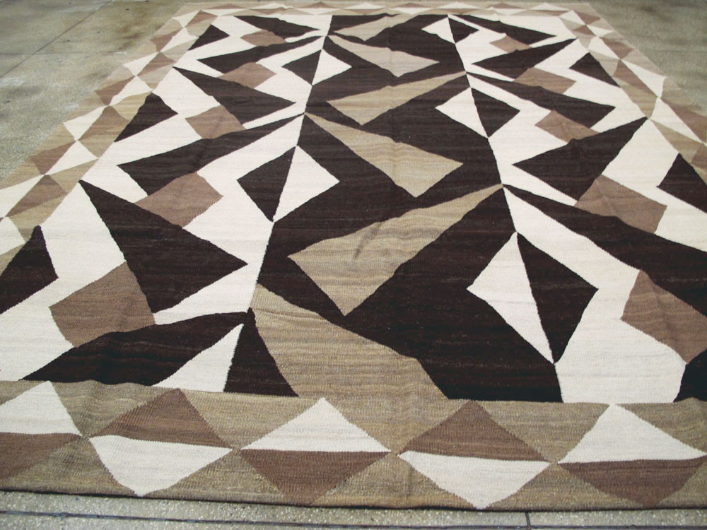 Vintage Persian Modernist Kilim, No.18890 - Gss