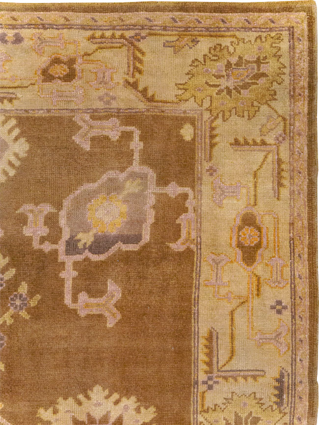 Antique Turkish Oushak Square Room Size Carpet, No.18896 - Gss