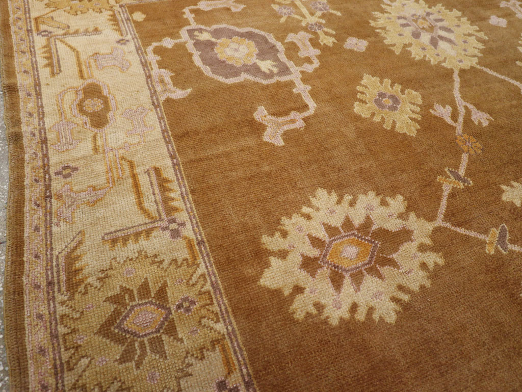 Antique Turkish Oushak Square Room Size Carpet, No.18896 - Gss