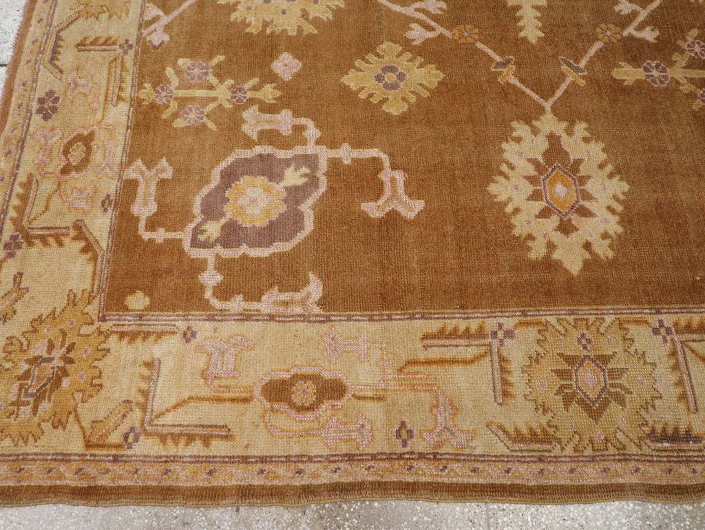 Antique Turkish Oushak Square Room Size Carpet, No.18896 - Gss