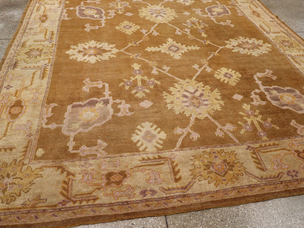 Antique Turkish Oushak Square Room Size Carpet, No.18896 - Gss
