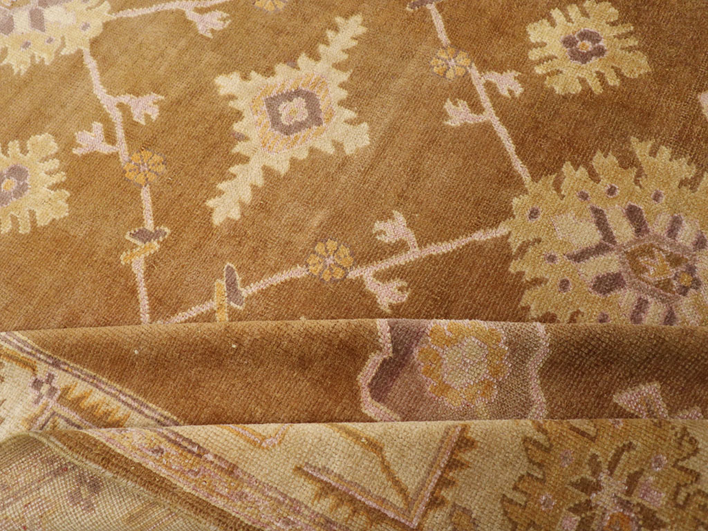 Antique Turkish Oushak Square Room Size Carpet, No.18896 - Gss