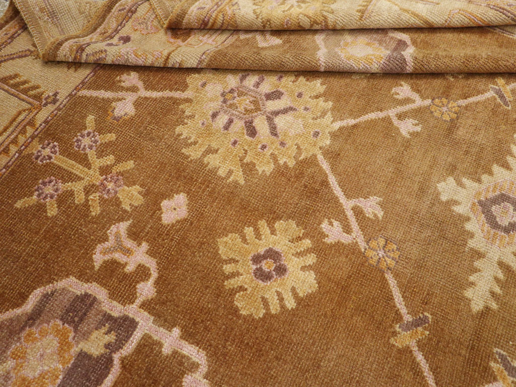 Antique Turkish Oushak Square Room Size Carpet, No.18896 - Gss