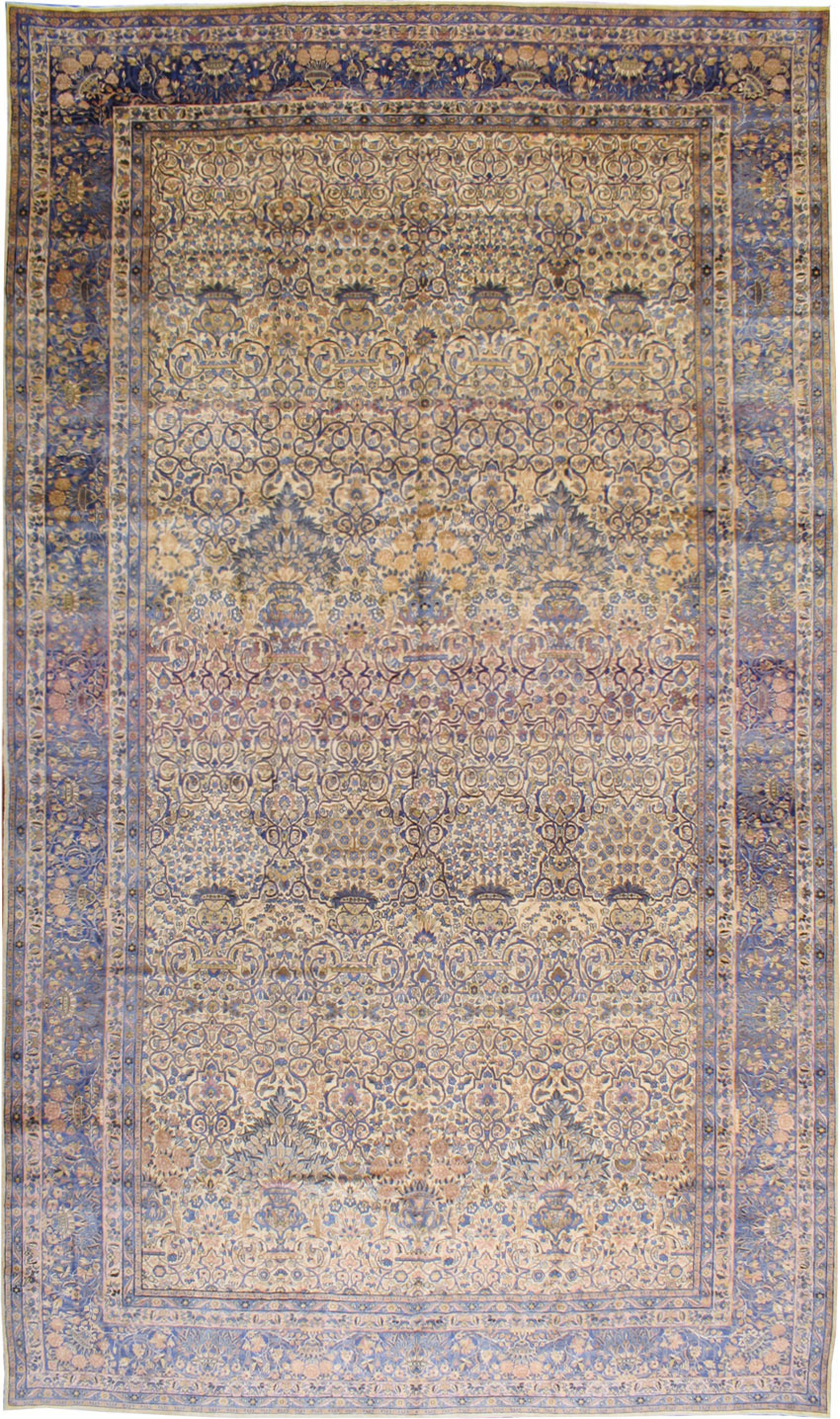 Vintage Persian Lavar Kerman Oversize Carpet, No.18917 - Gss