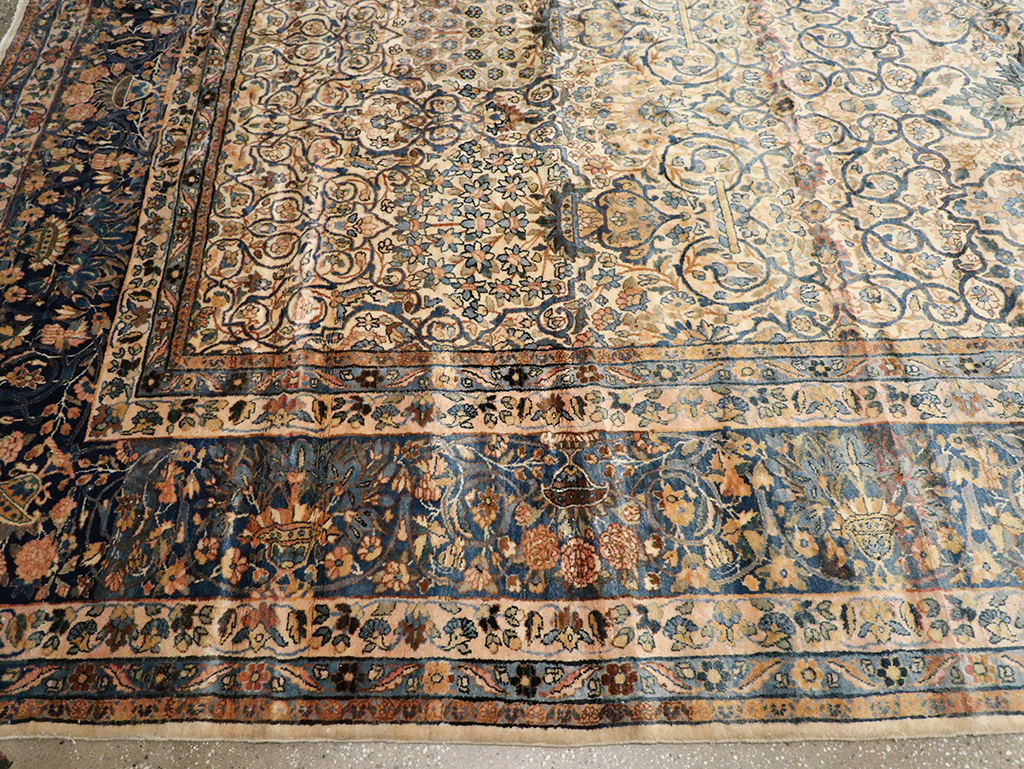 Vintage Persian Lavar Kerman Oversize Carpet, No.18917 - Gss
