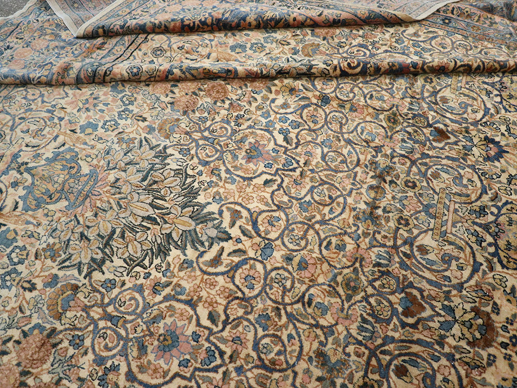 Vintage Persian Lavar Kerman Oversize Carpet, No.18917 - Gss