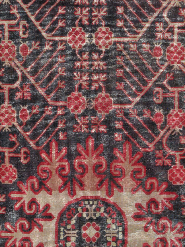 Antique East Turkestan Khotan Carpet, No.18980 - Gss