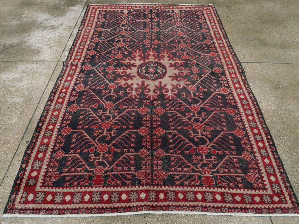 Antique East Turkestan Khotan Carpet, No.18980 - Gss