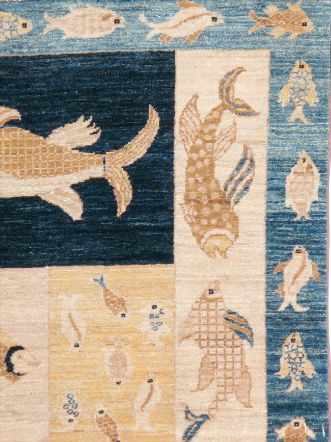 Contemporary Turkish Pictorial Accent Rug, No.18999 - Gss