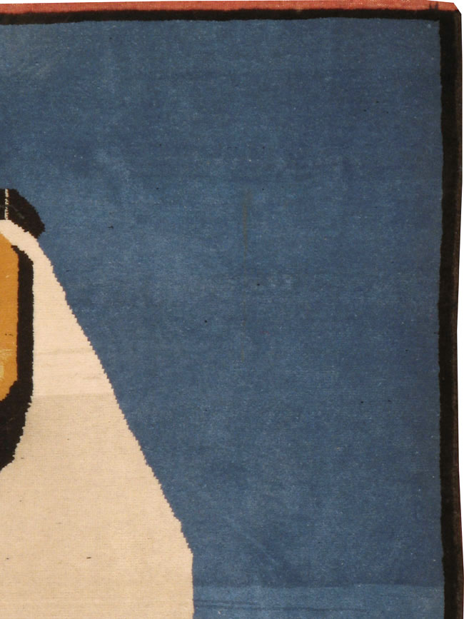 Vintage Afghan Turkoman Pictorial Rug, No.19003 - Gss