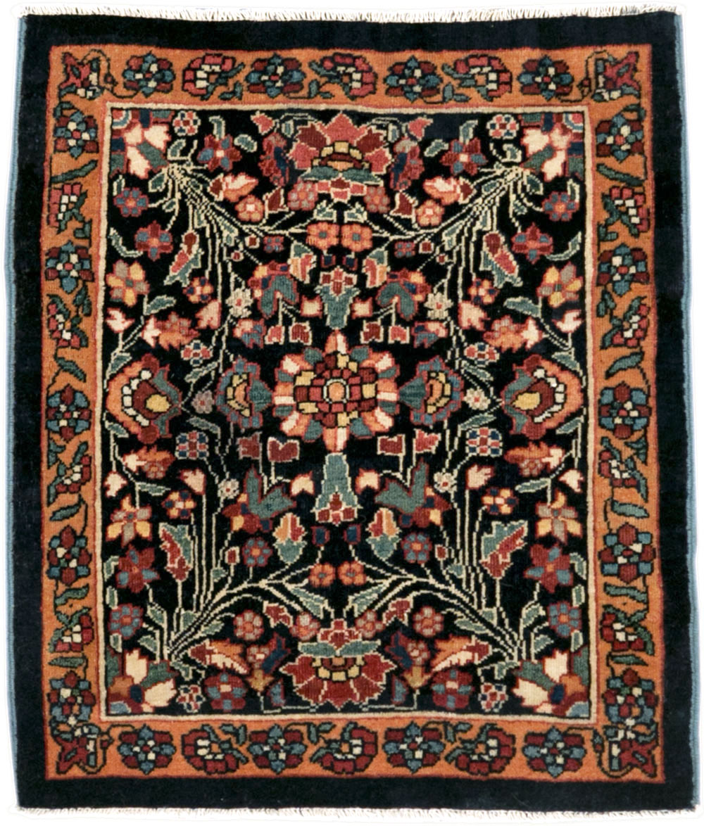 Antique Persian Sarouk Fereghan Square Throw Rug (Pair: 1 of 2), No.19031 - Gss