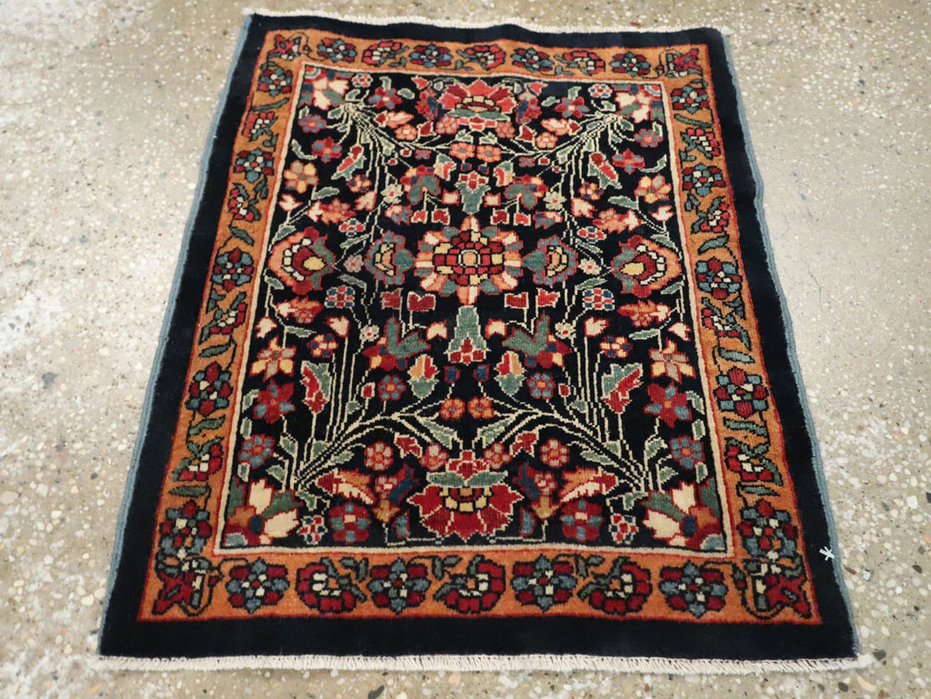 Antique Persian Sarouk Fereghan Square Throw Rug (Pair: 1 of 2), No.19031 - Gss