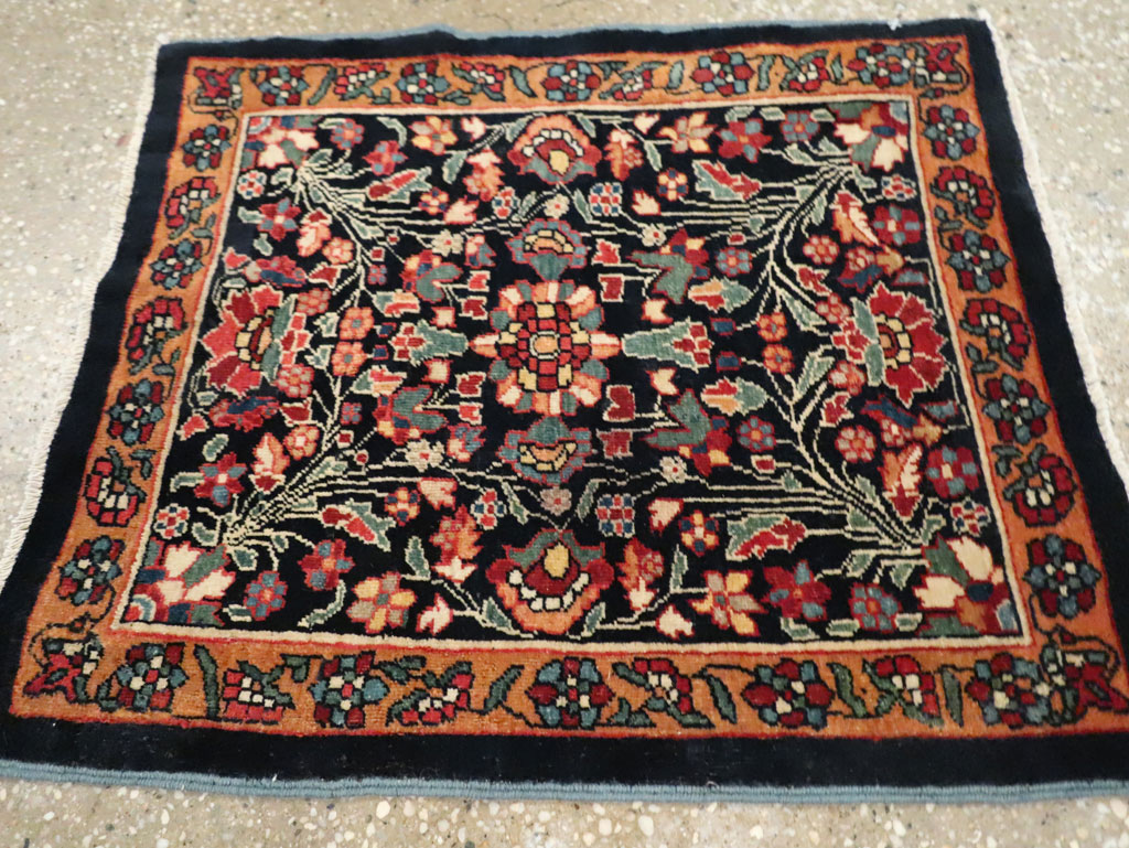 Antique Persian Sarouk Fereghan Square Throw Rug (Pair: 1 of 2), No.19031 - Gss