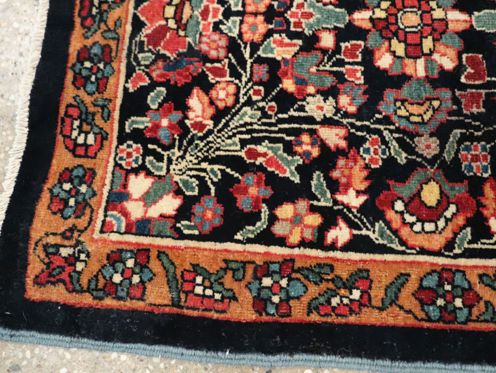 Antique Persian Sarouk Fereghan Square Throw Rug (Pair: 1 of 2), No.19031 - Gss