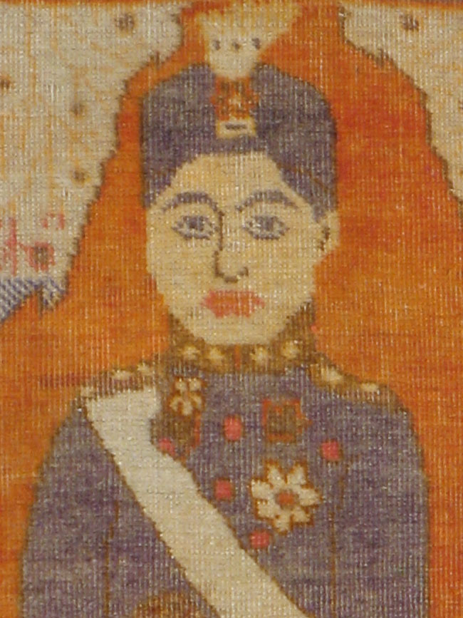 Vintage Persian Tabriz Pictorial Rug, No.19035 - Gss