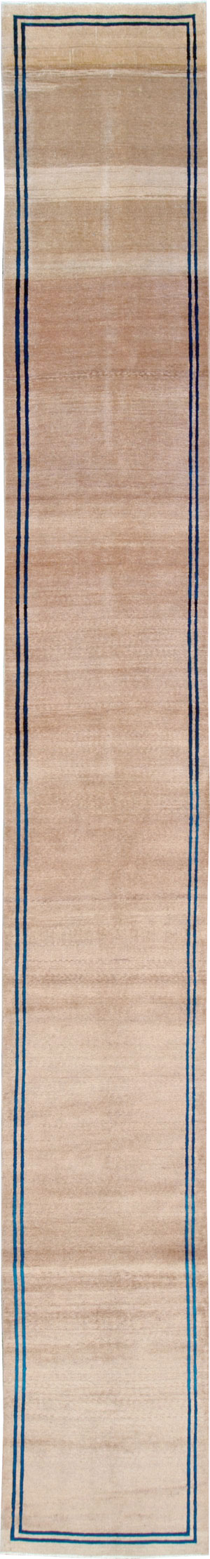 Vintage Persian Mashad Minimalist Runner, No.19038 - Gss