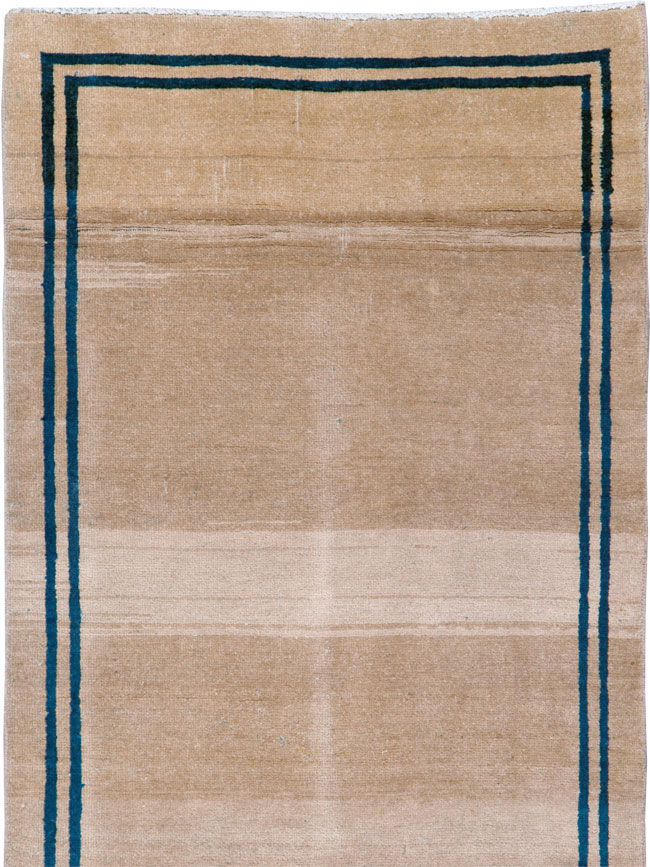 Vintage Persian Mashad Minimalist Runner, No.19038 - Gss