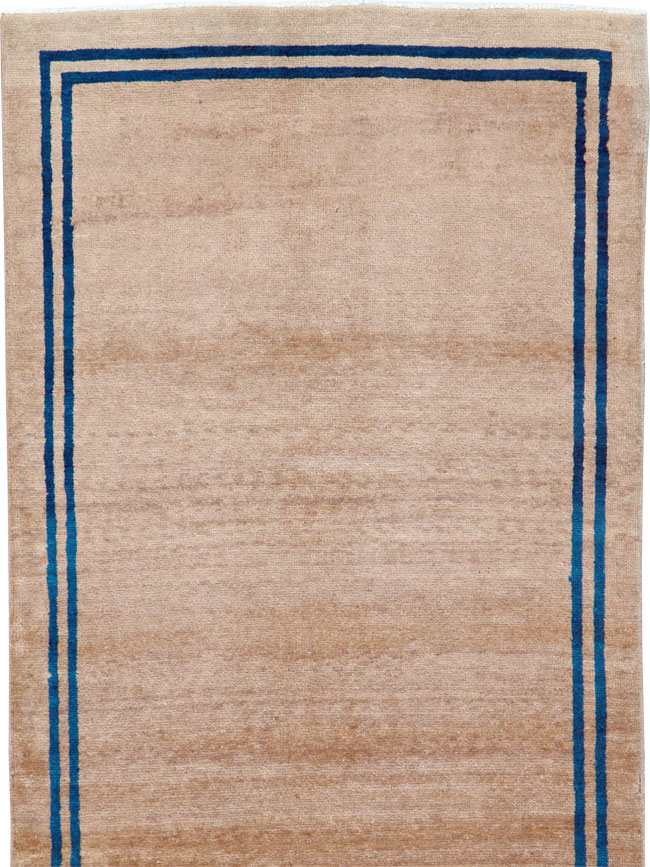 Vintage Persian Mashad Minimalist Runner, No.19038 - Gss