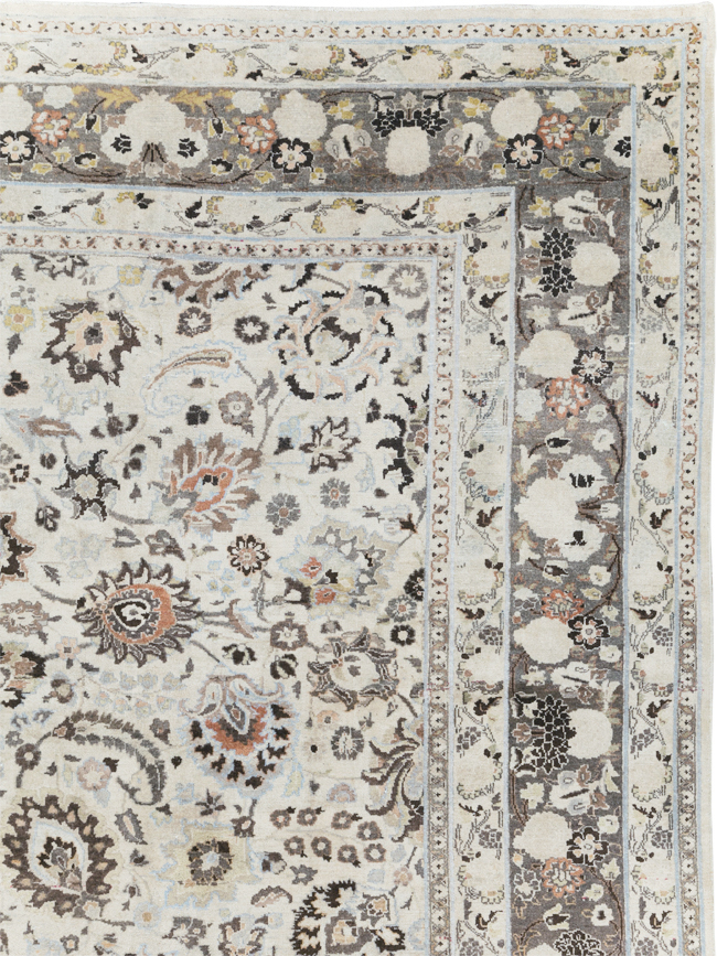 Vintage Persian Mashad Large Room Size Carpet, No.19039 - Gss