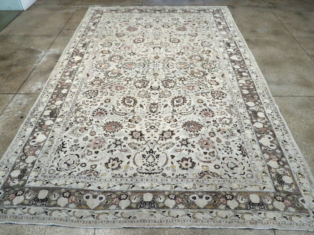 Vintage Persian Mashad Large Room Size Carpet, No.19039 - Gss