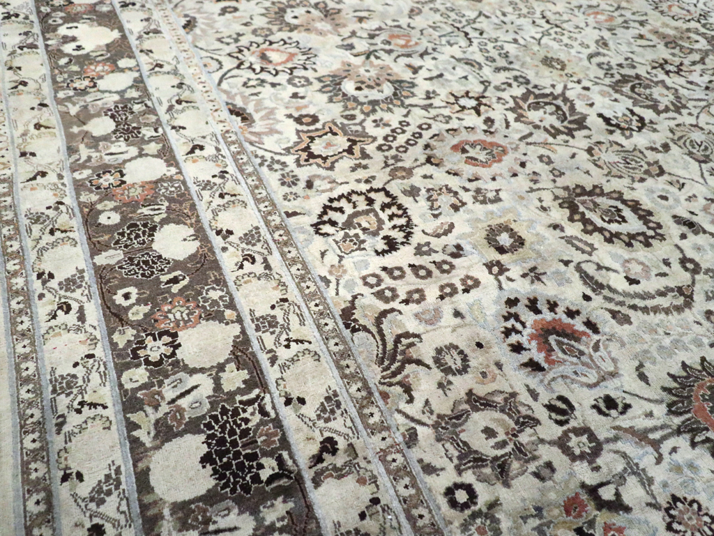 Vintage Persian Mashad Large Room Size Carpet, No.19039 - Gss