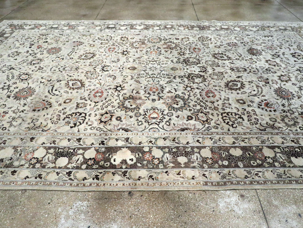 Vintage Persian Mashad Large Room Size Carpet, No.19039 - Gss