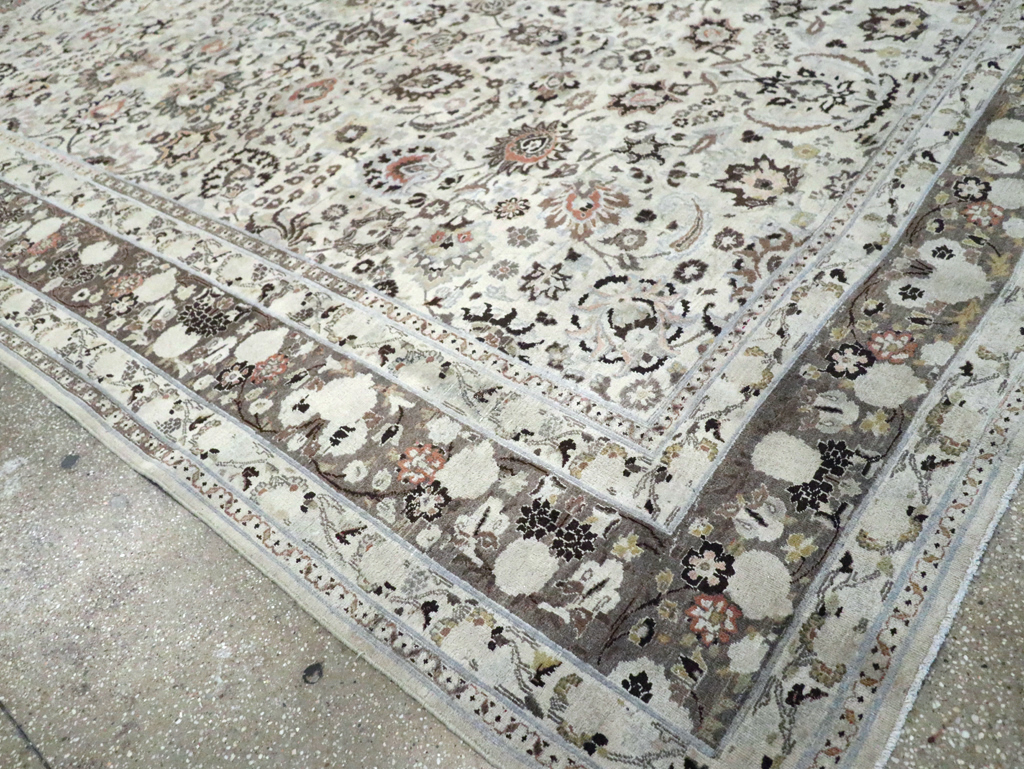 Vintage Persian Mashad Large Room Size Carpet, No.19039 - Gss