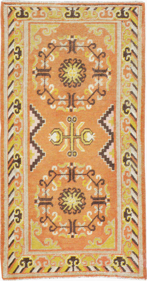 Vintage East Turkestan Khotan Rug (Pair: 1 of 2), No.19050 - Gss
