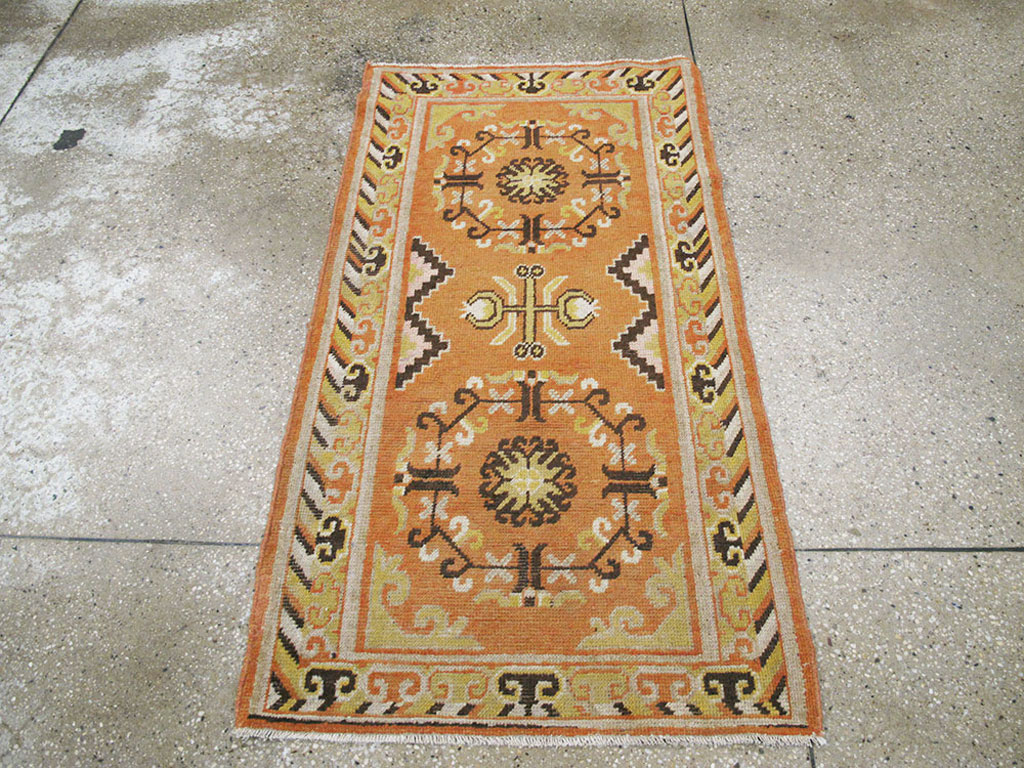 Vintage East Turkestan Khotan Rug (Pair: 1 of 2), No.19050 - Gss