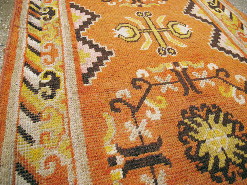 Vintage East Turkestan Khotan Rug (Pair: 1 of 2), No.19050 - Gss