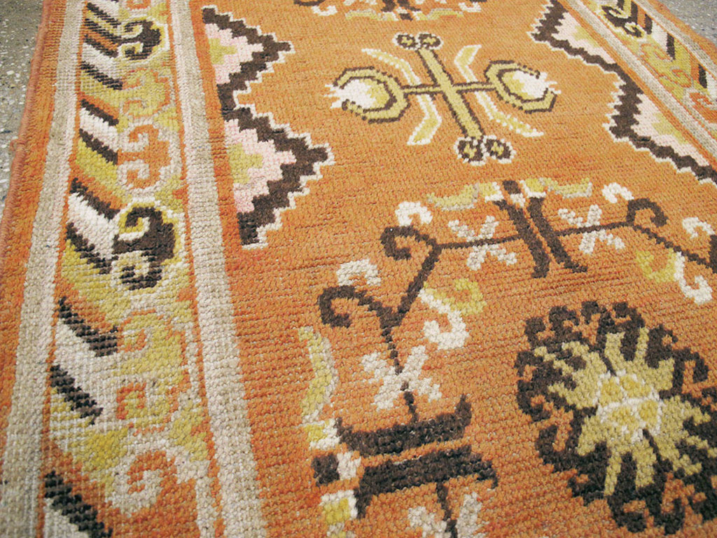 Vintage East Turkestan Khotan Rug (Pair: 1 of 2), No.19050 - Gss