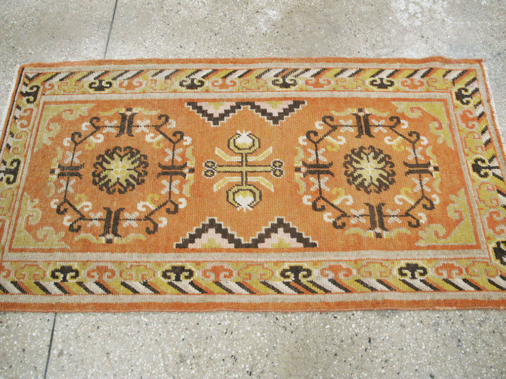 Vintage East Turkestan Khotan Rug (Pair: 1 of 2), No.19050 - Gss
