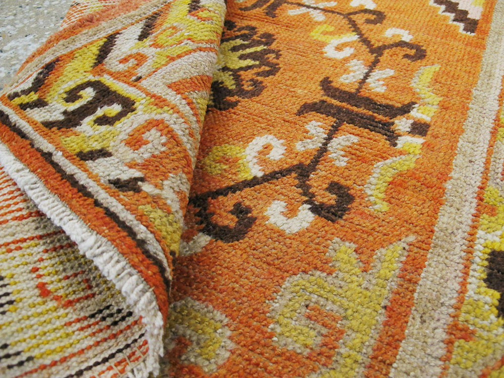 Vintage East Turkestan Khotan Rug (Pair: 1 of 2), No.19050 - Gss