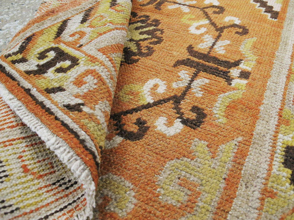 Vintage East Turkestan Khotan Rug (Pair: 1 of 2), No.19050 - Gss