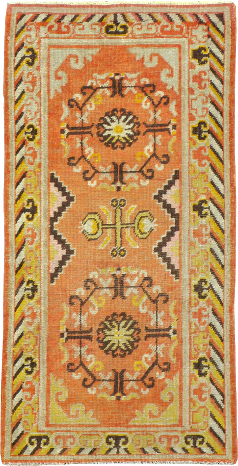 Vintage East Turkestan Khotan Rug (Pair: 2 of 2), No.19051 - Gss
