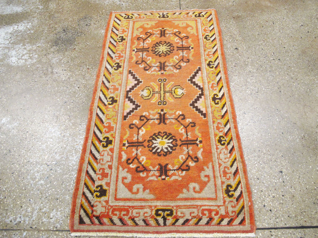 Vintage East Turkestan Khotan Rug (Pair: 2 of 2), No.19051 - Gss