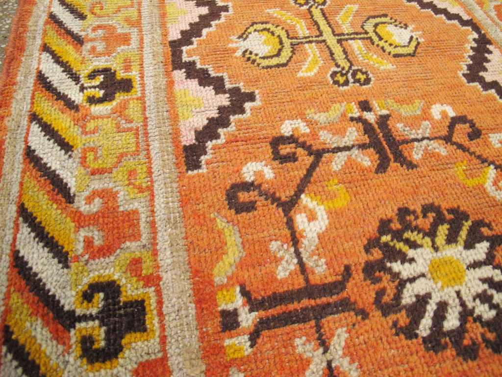 Vintage East Turkestan Khotan Rug (Pair: 2 of 2), No.19051 - Gss