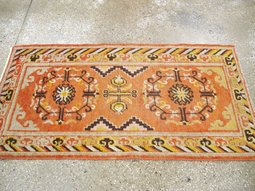 Vintage East Turkestan Khotan Rug (Pair: 2 of 2), No.19051 - Gss