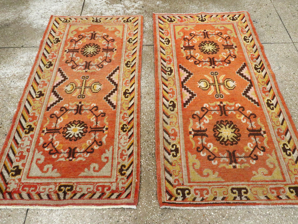 Vintage East Turkestan Khotan Rug (Pair: 2 of 2), No.19051 - Gss