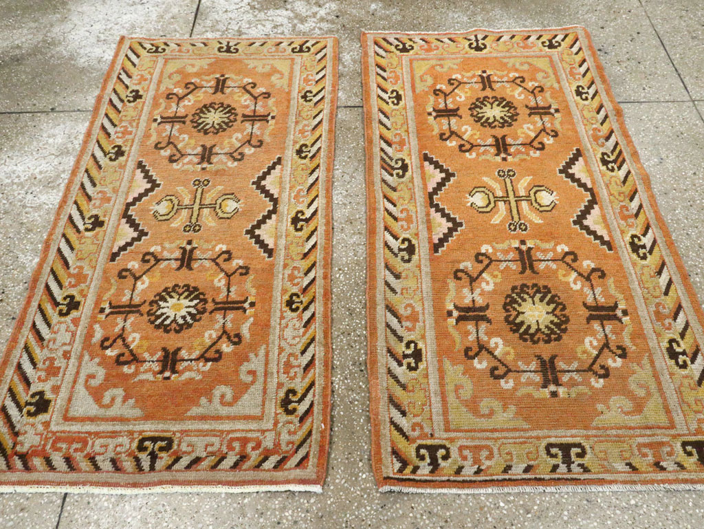 Vintage East Turkestan Khotan Rug (Pair: 2 of 2), No.19051 - Gss