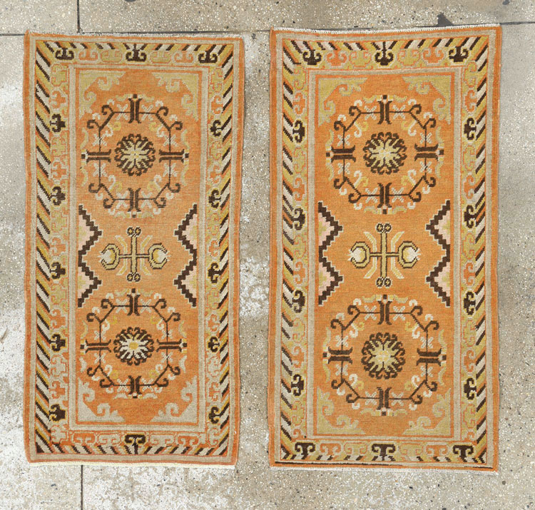 Vintage East Turkestan Khotan Rug (Pair: 2 of 2), No.19051 - Gss
