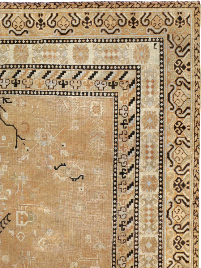 Antique East Turkestan Khotan Carpet, No.19052 - Gss