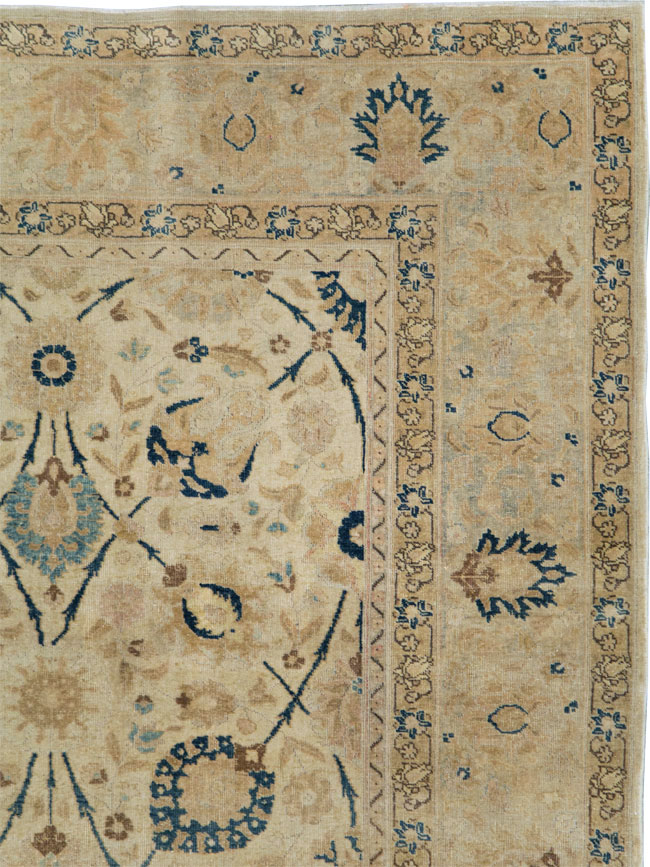 Antique Persian Tabriz Small Room Size Carpet, No.19058 - Gss