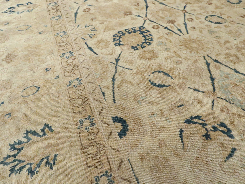 Antique Persian Tabriz Small Room Size Carpet, No.19058 - Gss