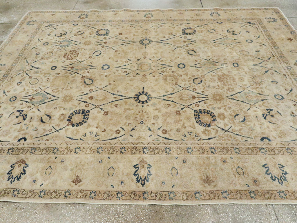 Antique Persian Tabriz Small Room Size Carpet, No.19058 - Gss